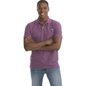 Southern Tide Mens Skipjack Polo Shirt Size Medium Purple 22"x24" + 1" Back Tail